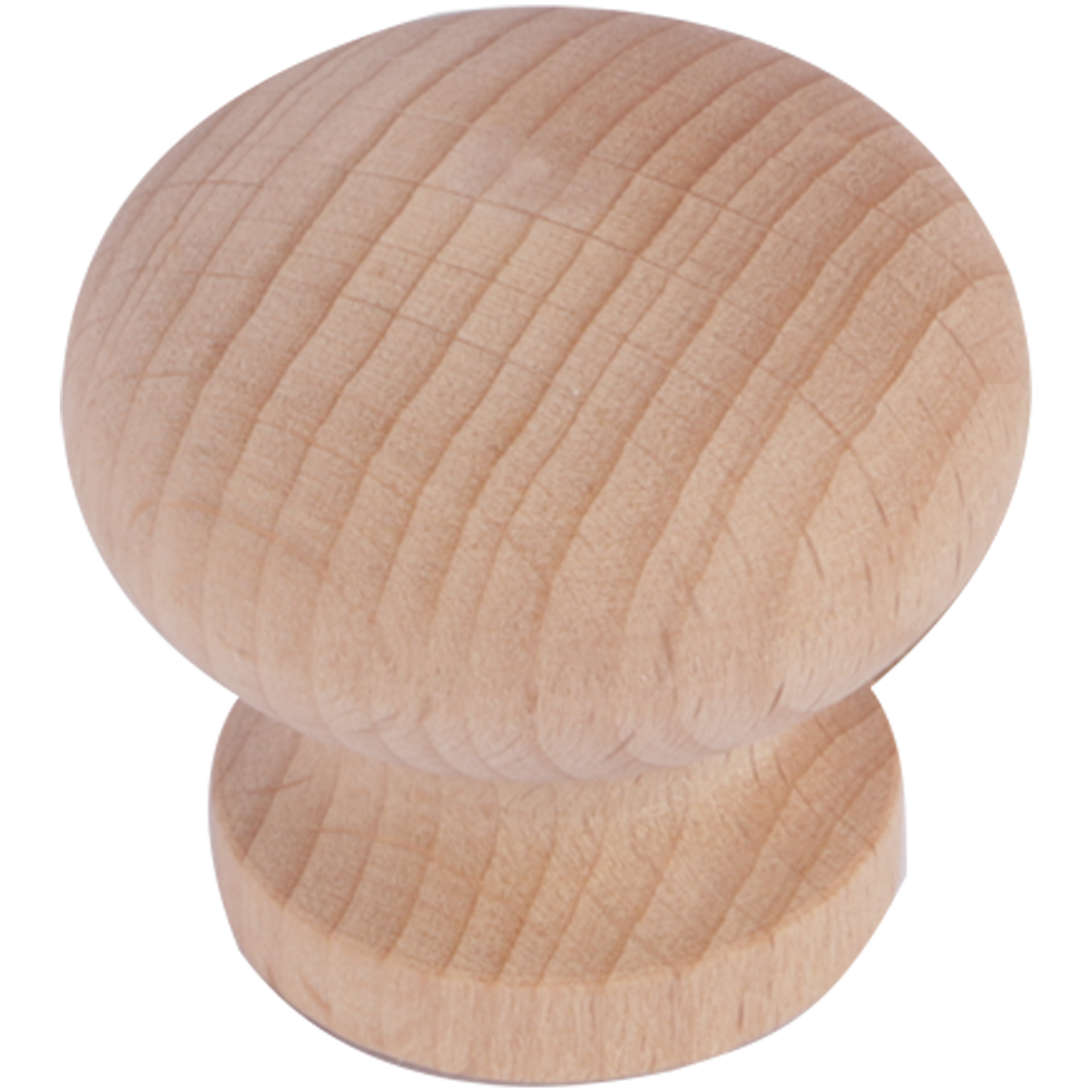 Differnz | Meubelknop Rond - Hol - Paddenstoel - Hout | 40 mm | Hout