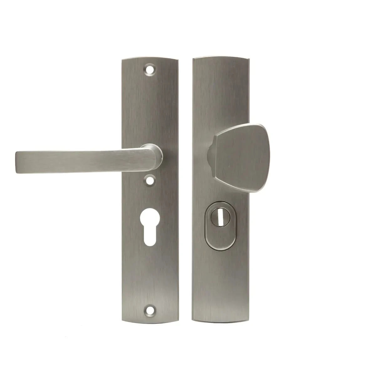 AXA | Veiligheidsbeslag Curve Plus S-knop+kruk Blok | PC72 | Anti-kerntrek | Omkeerbaar | 242x52x13 | Alu | SKG3