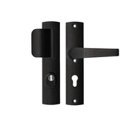 AXA | Veiligheidsbeslag Premium D-duwer+kruk Arrow | PC72 | Anti-kerntrek | Omkeerbaar | 242x52x13 | Alu | Zwart | SKG3