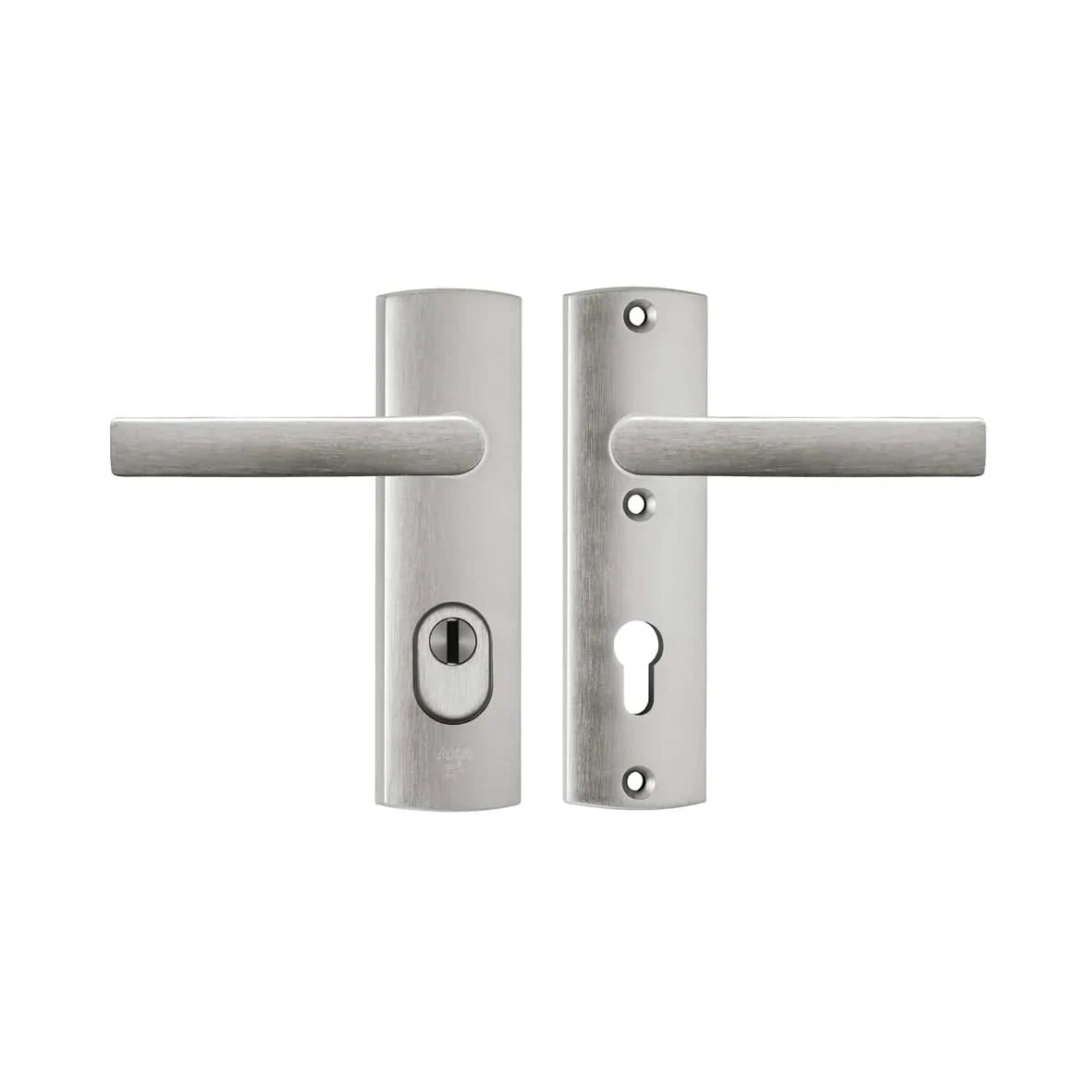 AXA | Veiligheidsbeslag Curve Plus | Korte kruk Blok | PC72 | Anti-kerntrek Inox