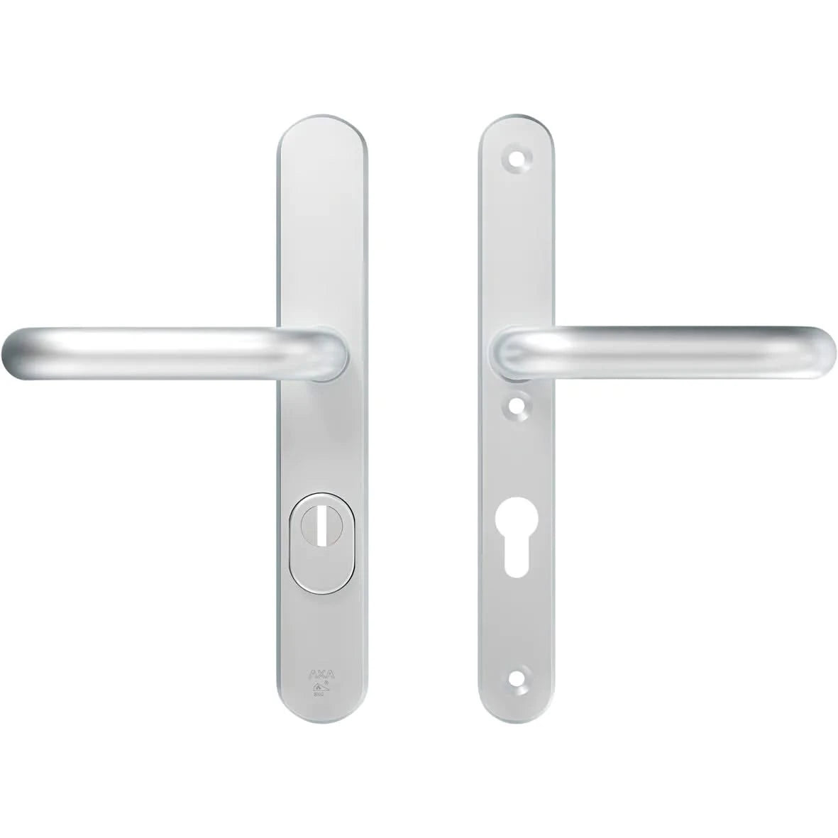 AXA | Veiligheidsbeslag Oval Plus | Smal kruk U | PC72 | SKG3 | Anti-kerntrek | Aluminium naturel