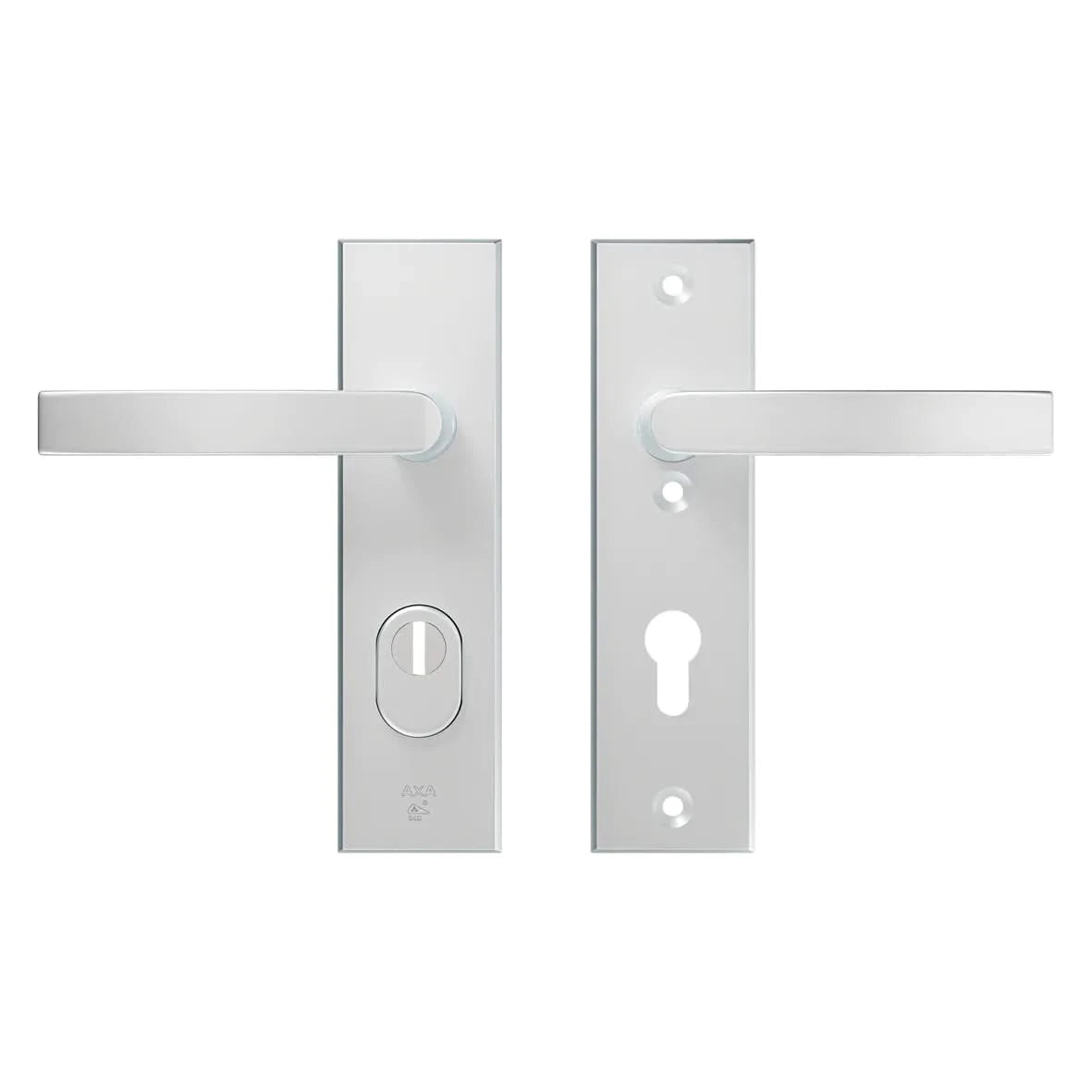 AXA | Veiligheidsbeslag Edge Plus | Kort kruk Blok | PC72 | Anti-kerntrek | Aluminium naturel