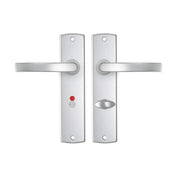 AXA | Binnendeurbeslag | Curve Kruk | Blok | Toilet | 63-8 | Aluminium