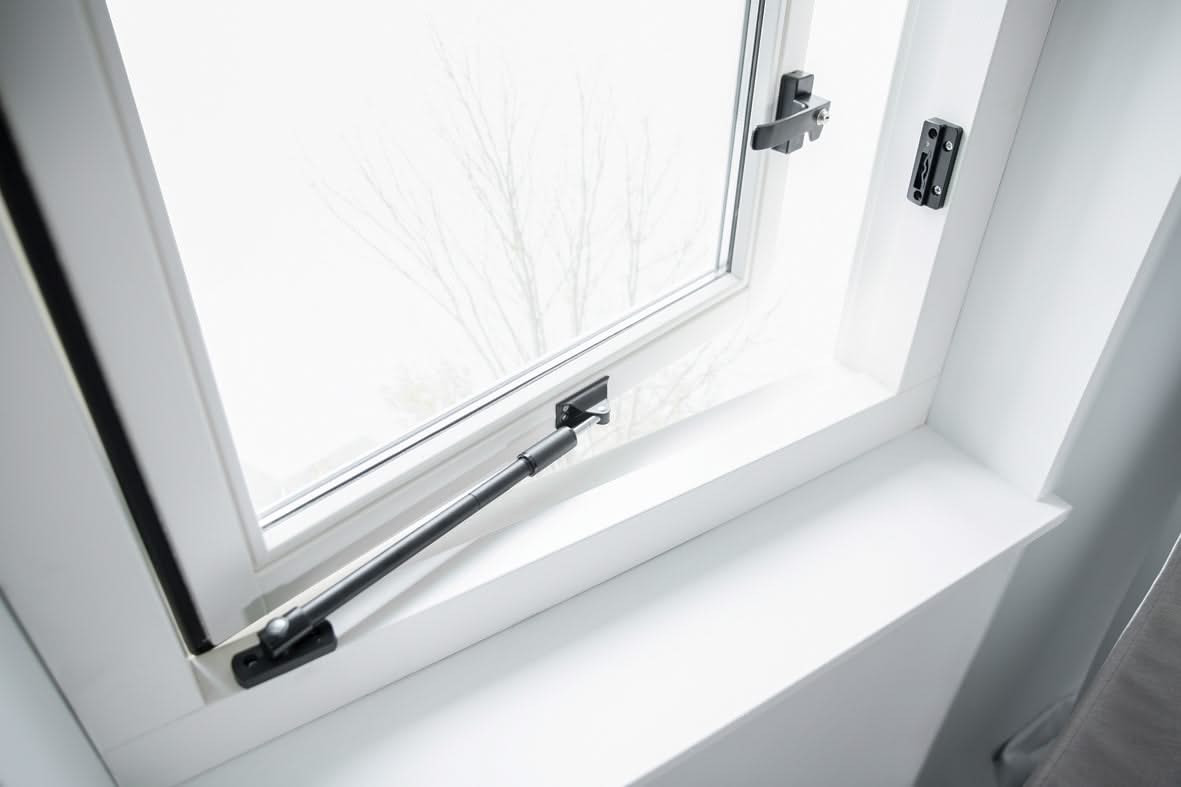 AXA Tele-uitzetter 30cm Buitendraaiend Zwart - Deurbeslag-expert