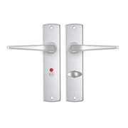 AXA | Binnendeurbeslag | Curve Kruk | Duim | Toilet | 63-8 | Aluminium