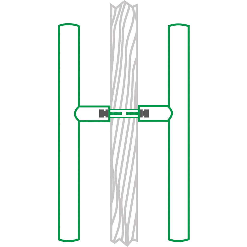 AXA Montage set deurgrepen dubbelzijdig B Aluminum