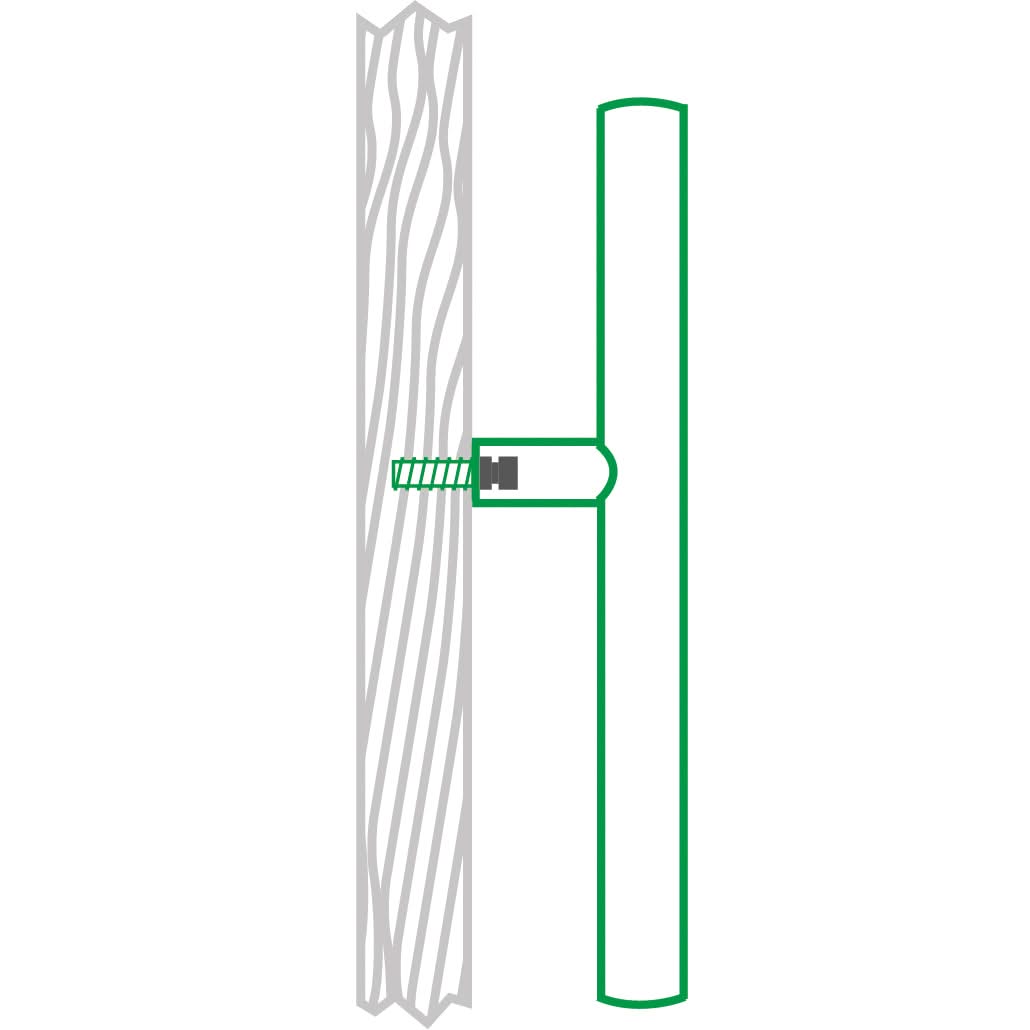 AXA Montage set deurgreep enkelzijdig C Aluminum