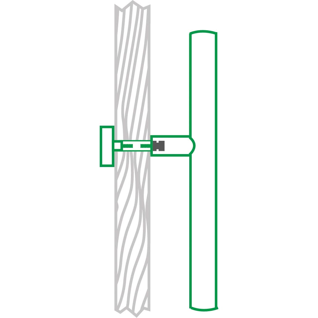 AXA Montage set deurgreep enkelzijdig D Aluminum