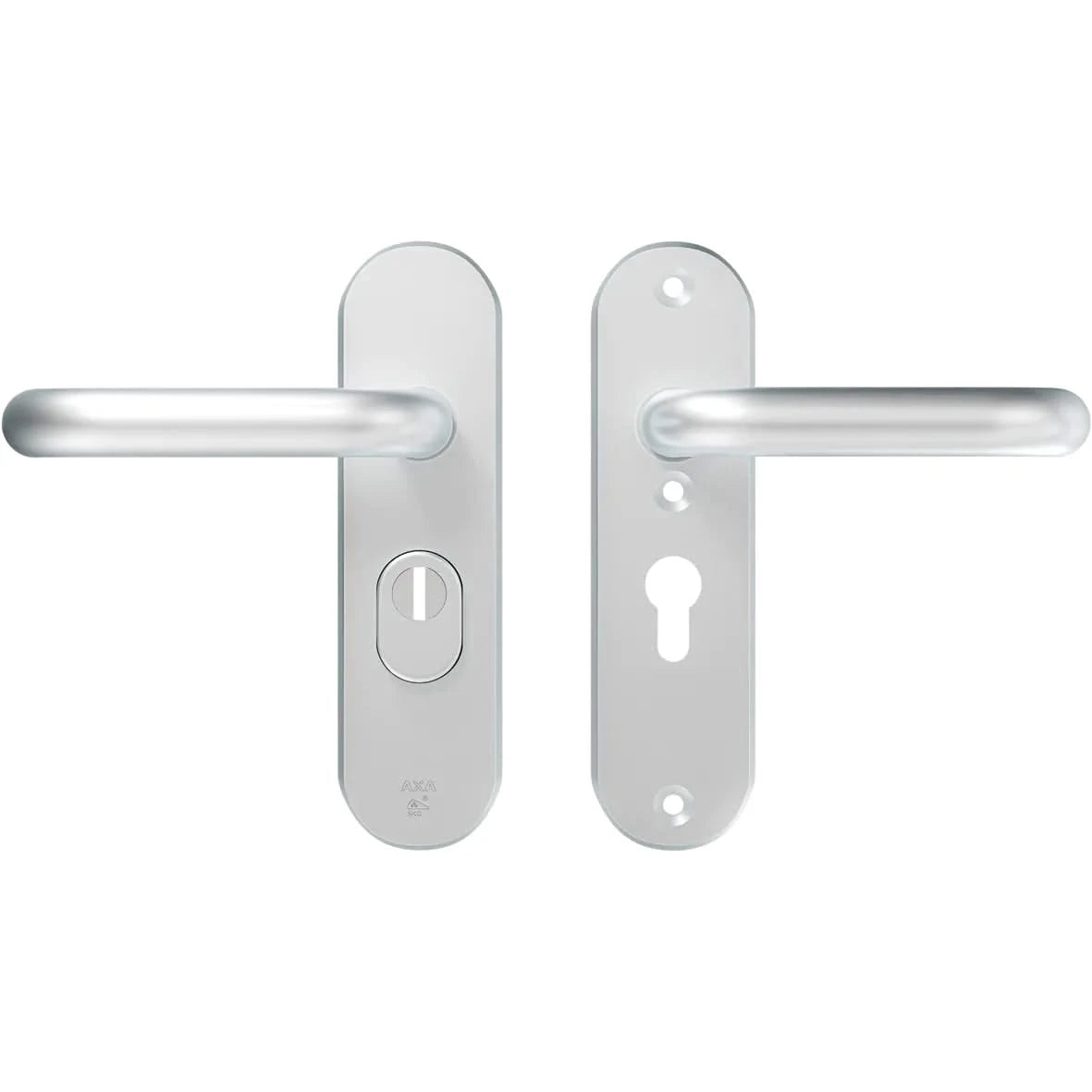 AXA | Veiligheidsbeslag Oval Plus | Kort kruk U | PC55 | SKG3 | Anti-kerntrek | Aluminium naturel