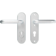 AXA | Veiligheidsbeslag Oval Plus | Kort kruk U | PC72 | Anti-kerntrek | Aluminium naturel