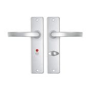 AXA | Binnendeurbeslag | Edge Kruk | Blok | Toilet | 63-8 | Aluminium