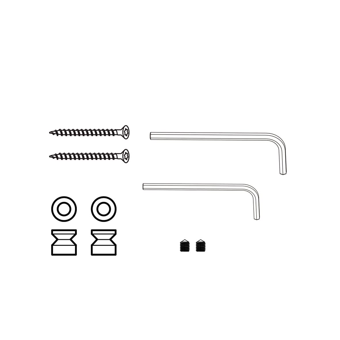 AXA Montage set deurgreep enkelzijdig A Aluminum