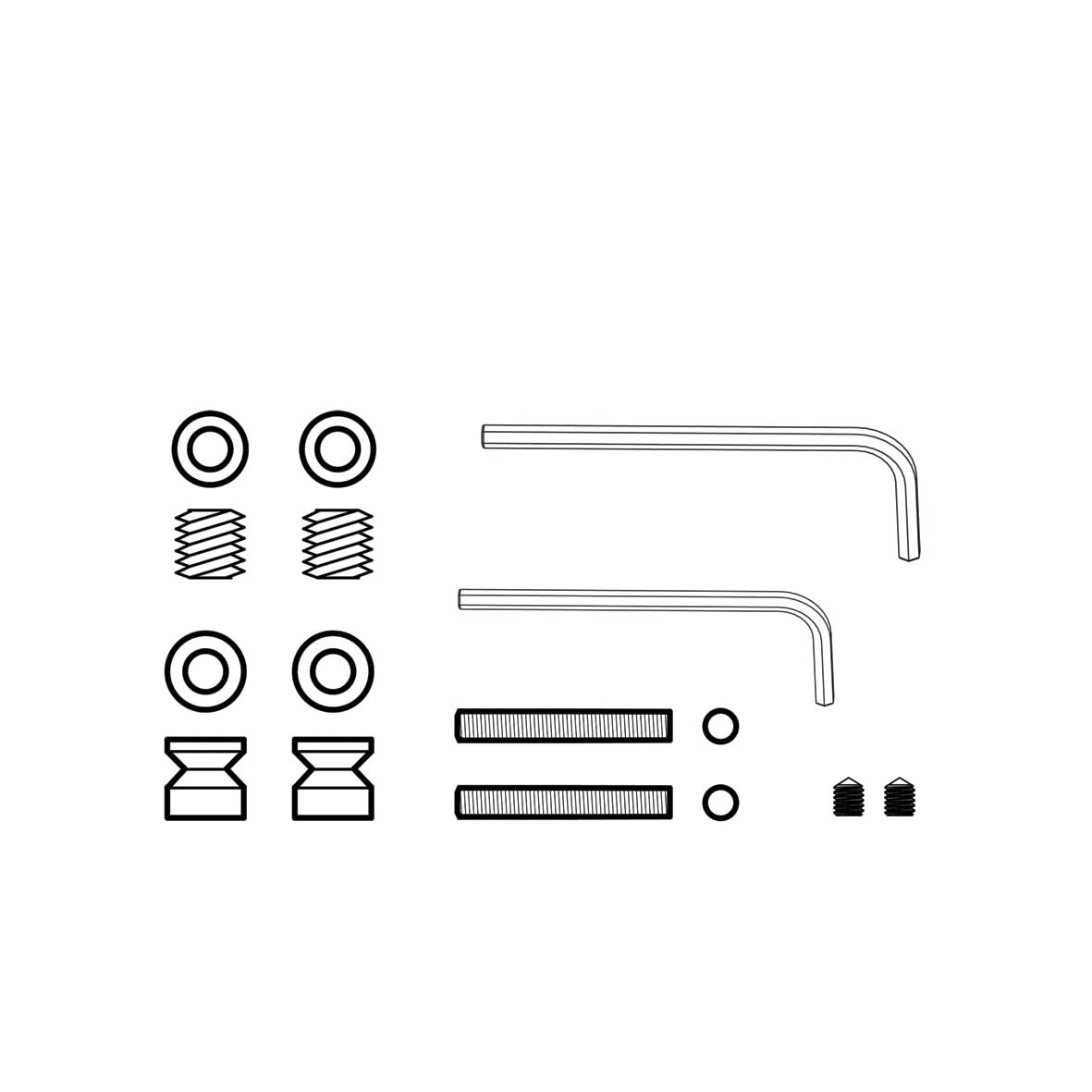 AXA Montage set deurgreep enkelzijdig C Aluminum