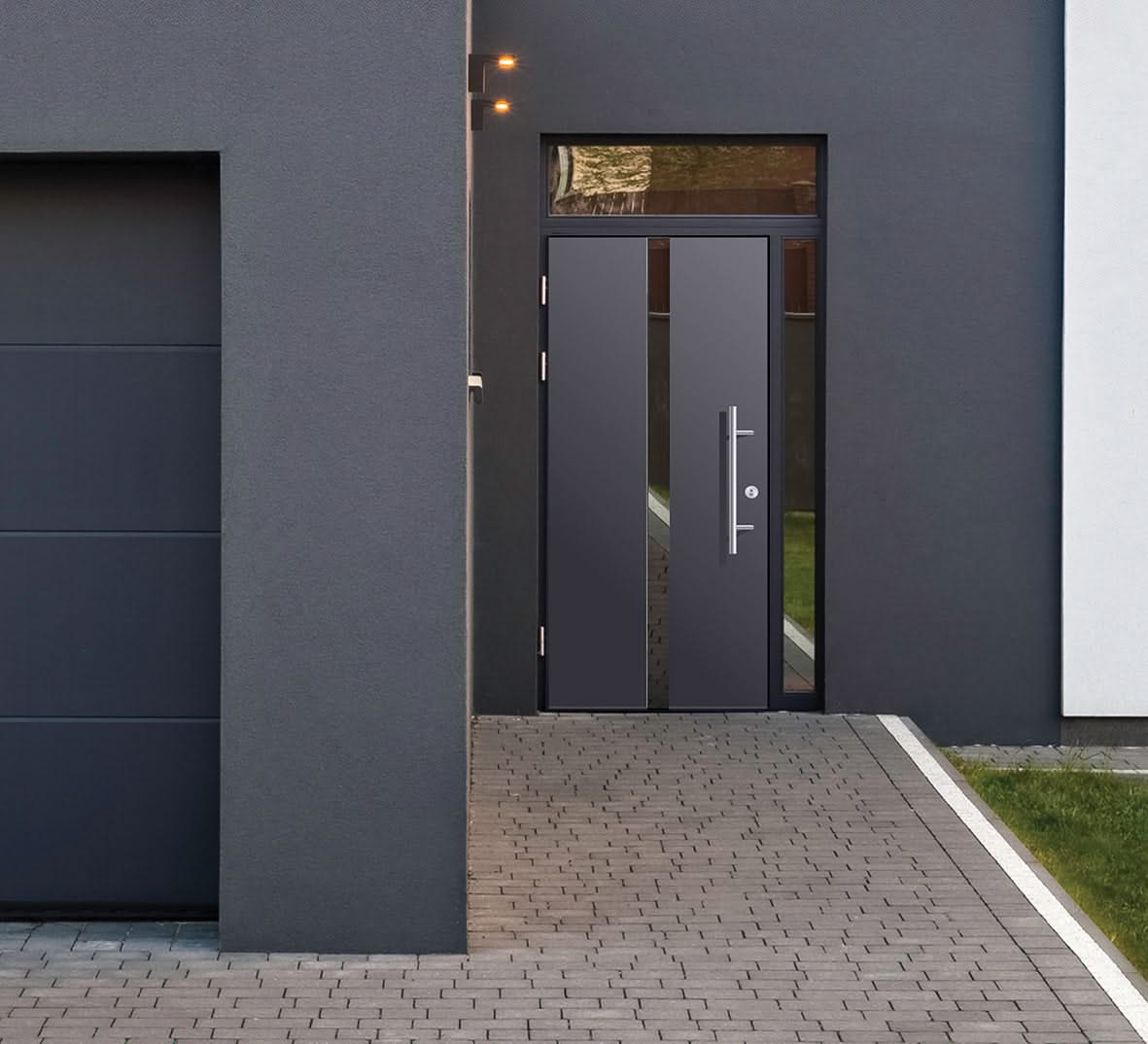 AXA Deurgreep Montreal schuin 900 Aluminum