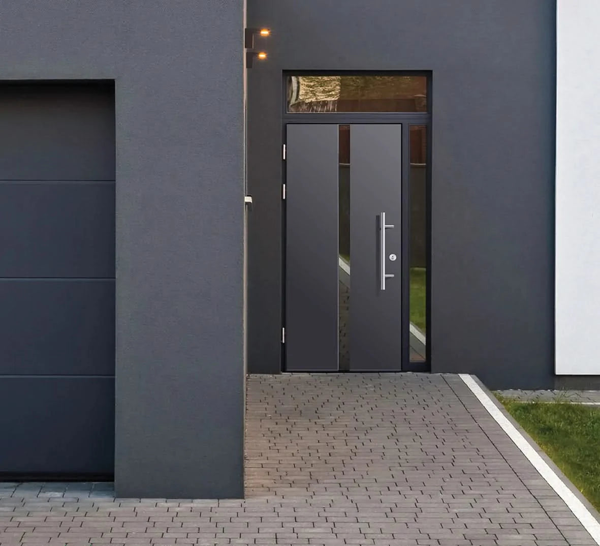 AXA Deurgreep Montreal schuin 700 Aluminum