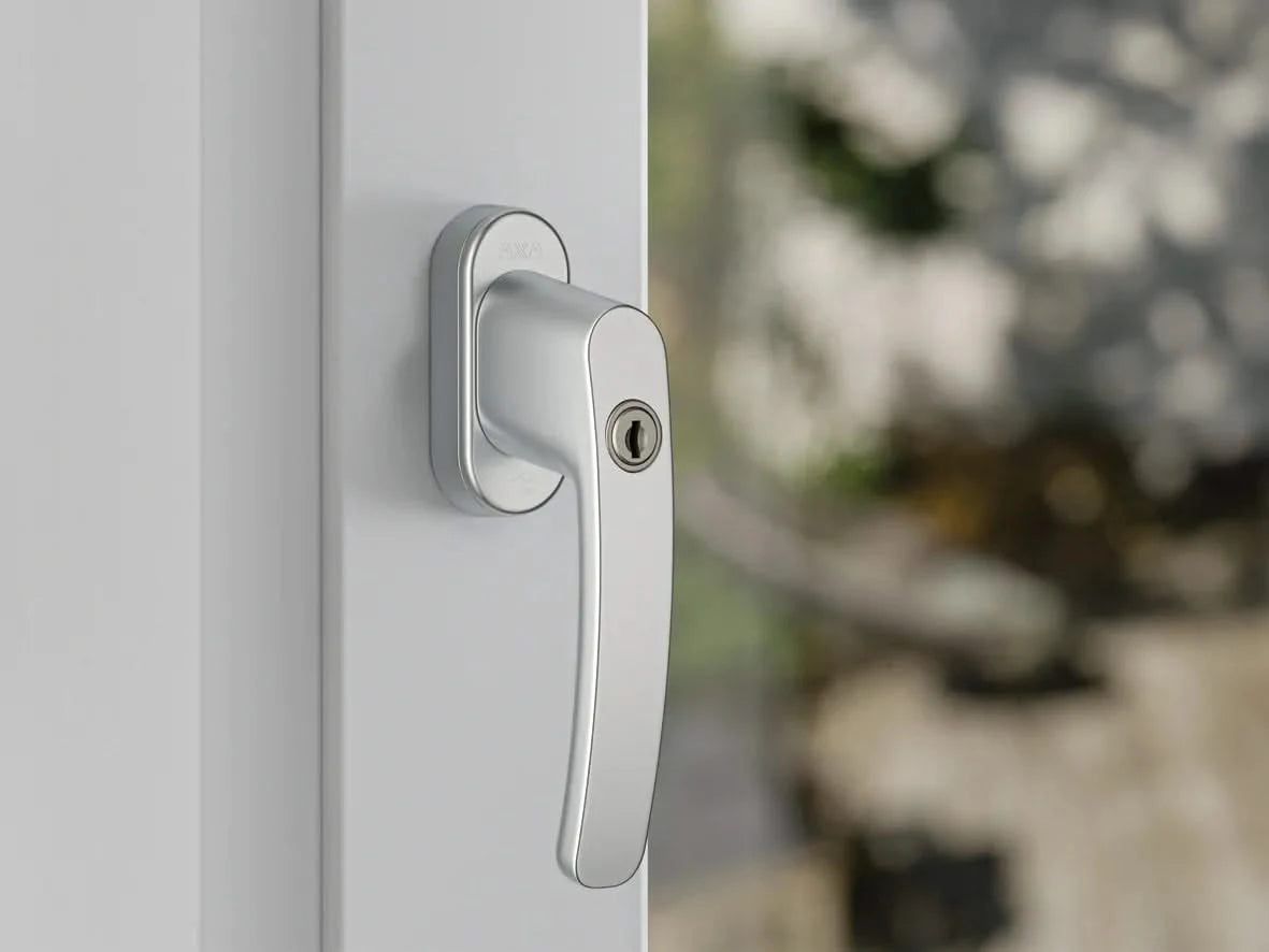 AXA Veiligheids SKG2 draai-kiep raamkruk Oval Roma 90 Aluminium - Deurbeslag-expert