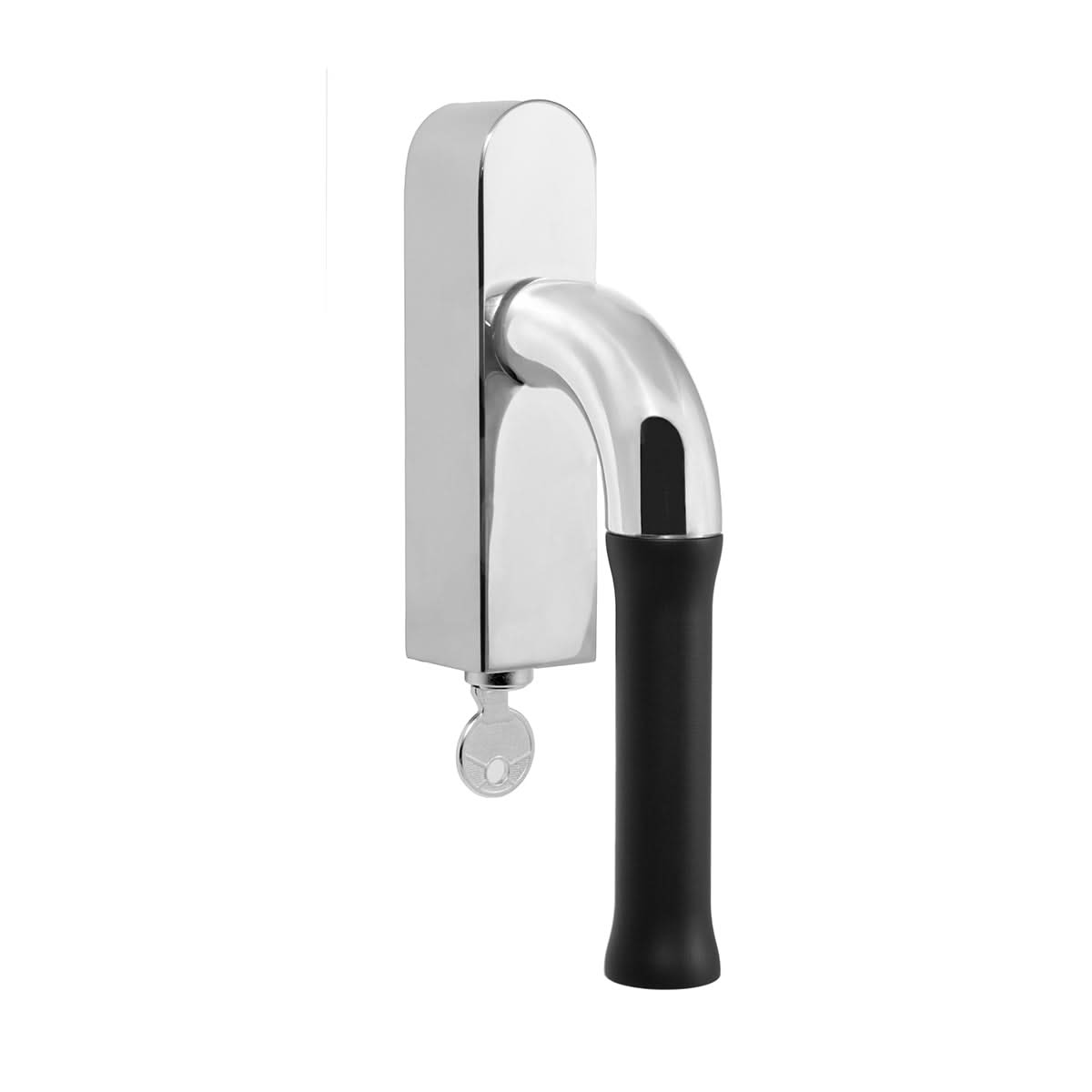 EV100 DKLOCK O polished stainless steel satin black