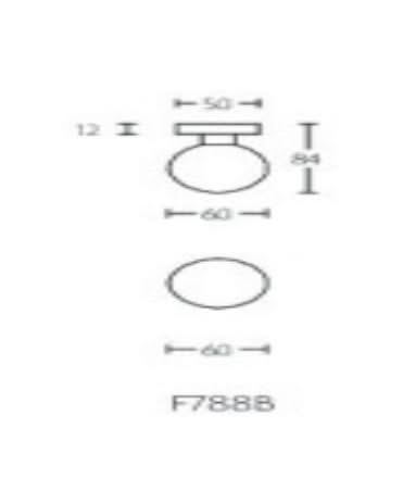 Formani | Voordeurknop F788B Vast op Rozet | Messing ongelakt