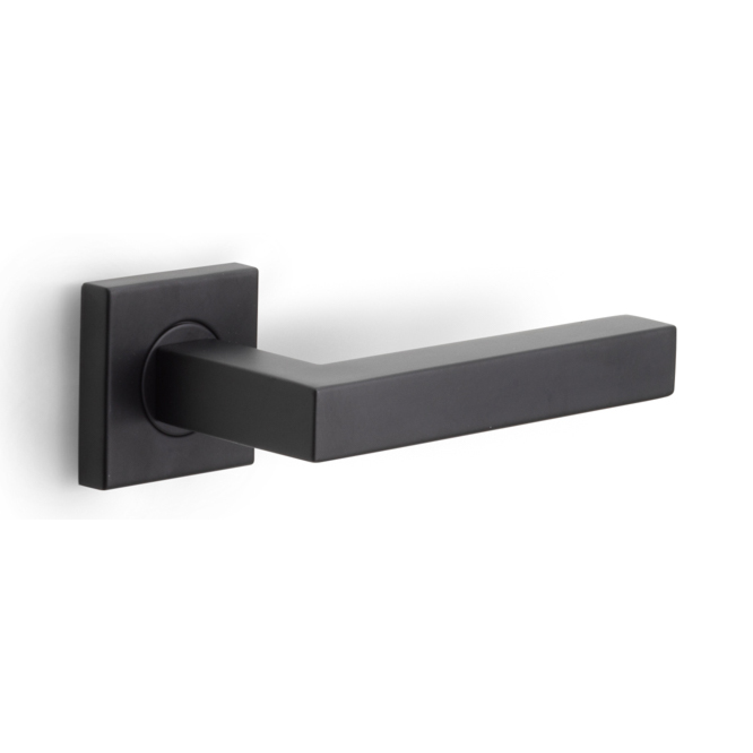 Formani | Deurkruk BASIC BSQ1-G op vierkant rozet | Zwart mat
