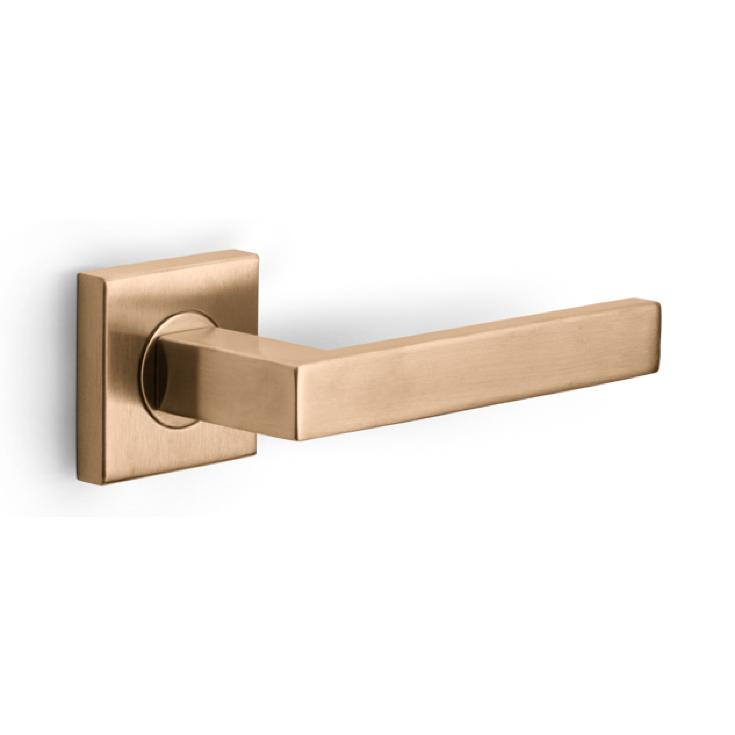 Formani | Deurkruk BASIC BSQ2-G op vierkant rozet | PVD Licht Brons