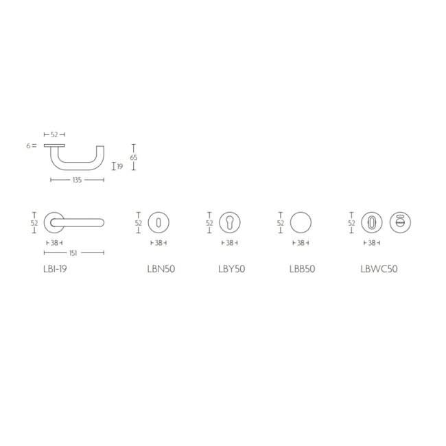 Deurkruk Vitraya | ronde rozet | EN1906 klasse 3 | mat roestvast staal - Deurbeslag-expert
