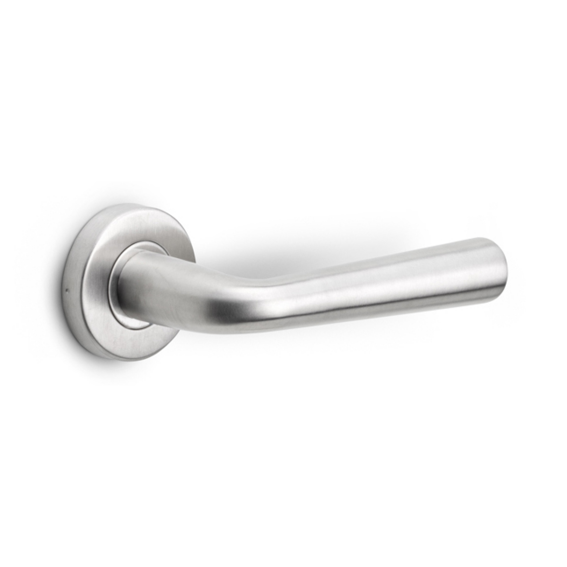 Formani | Deurkruk BASIC LB10 op ronde rozet | RVS mat