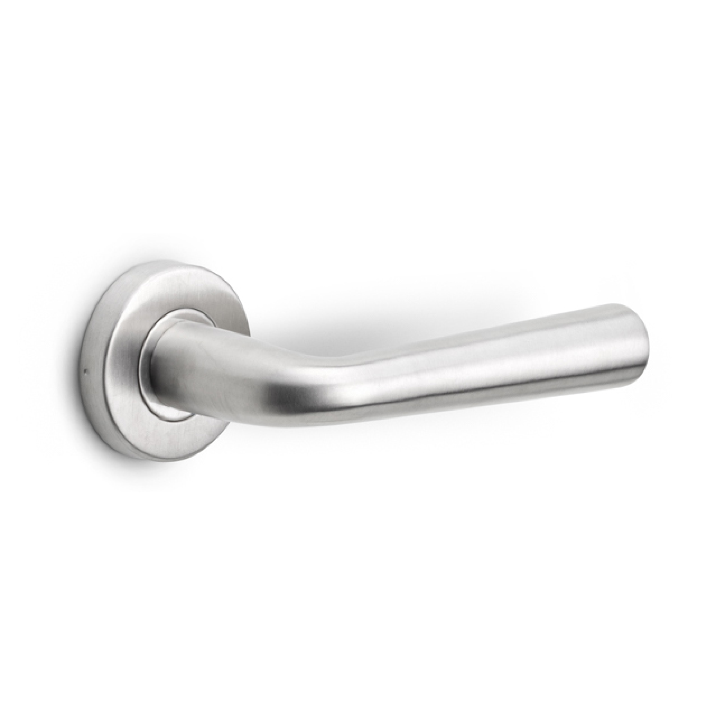Formani | Deurkruk BASIC LB10 op ronde rozet | RVS mat