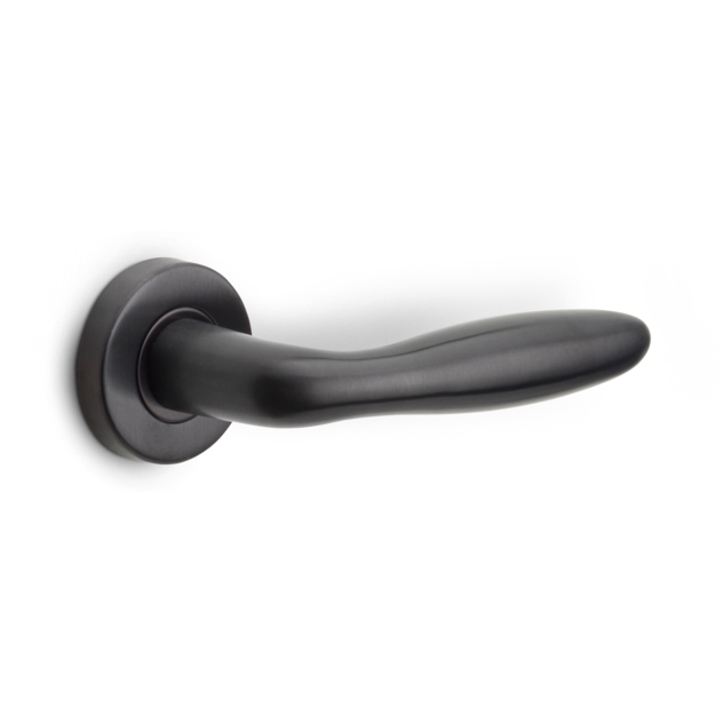 Formani | Deurkruk BASIC LB18H op ronde rozet | PVD Gunmetal