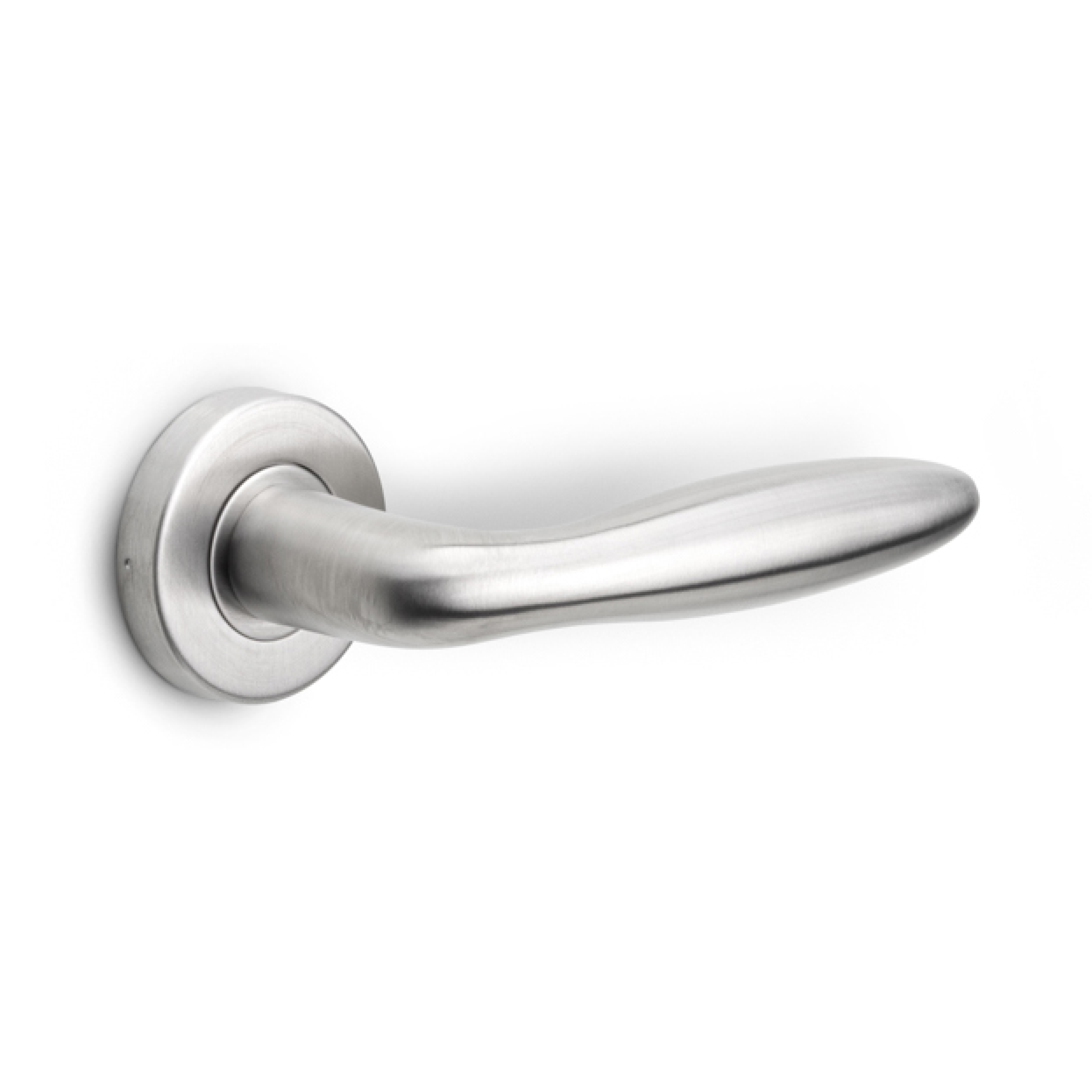 Formani | Deurkruk BASICS LB18H op ronde rozet | RVS mat