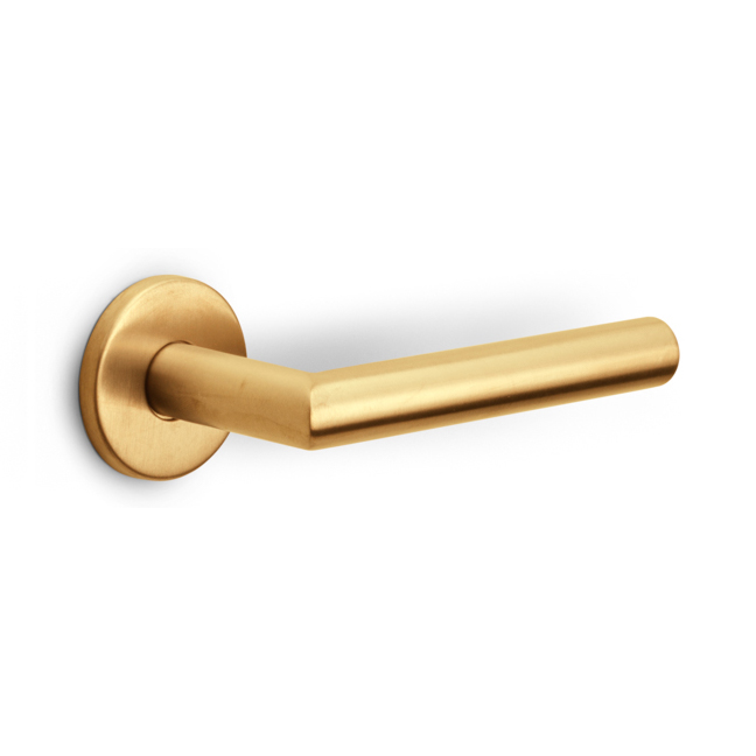 Formani | Deurkruk BASIC LB2-19 op ronde rozet | PVD Mat Goud