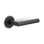 Formani | Deurkruk BASIC LB2-19 op ronde rozet | Zwart mat