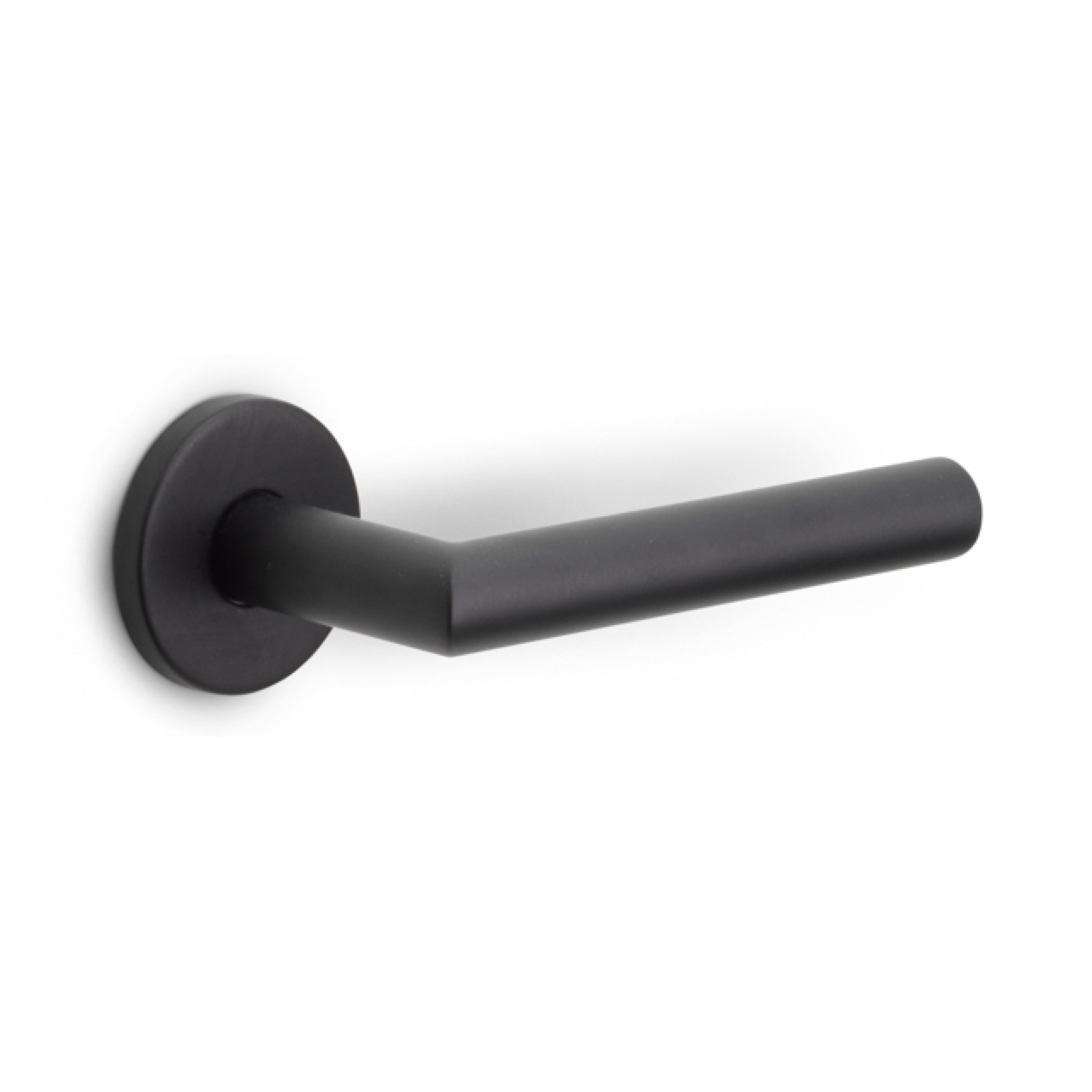 Formani | Deurkruk BASIC LB2-19 op ronde rozet | Zwart mat