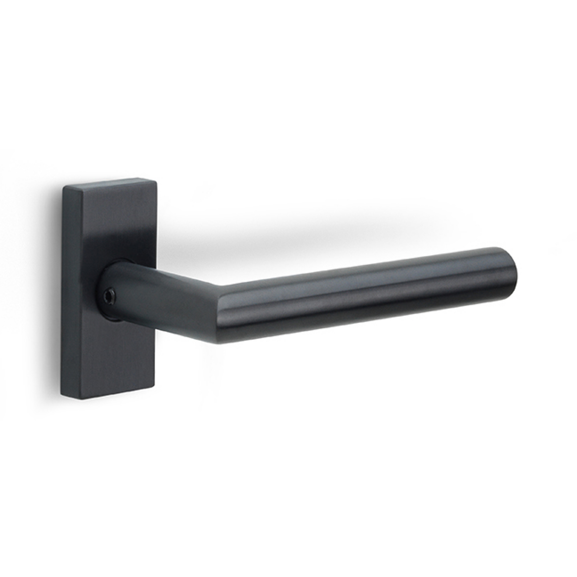 Formani | Deurkruk BASIC LB2-19Q32G op rechthoekig rozet | PVD Gunmetal
