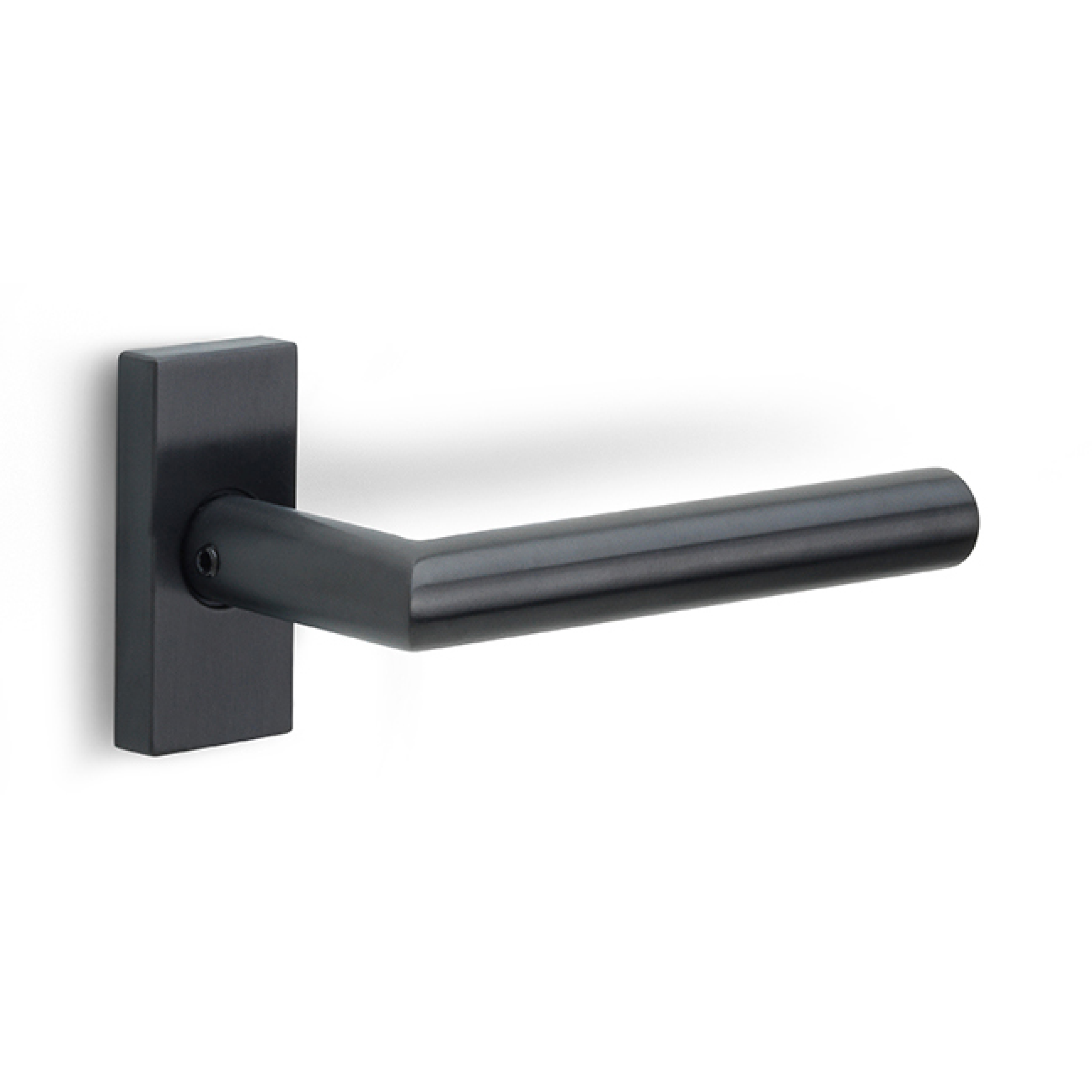 Formani | Deurkruk BASIC LB2-19Q32G op rechthoekig rozet | PVD Gunmetal
