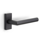 Formani | Deurkruk BASIC LB2-19Q32G op rechthoekig rozet | Zwart mat