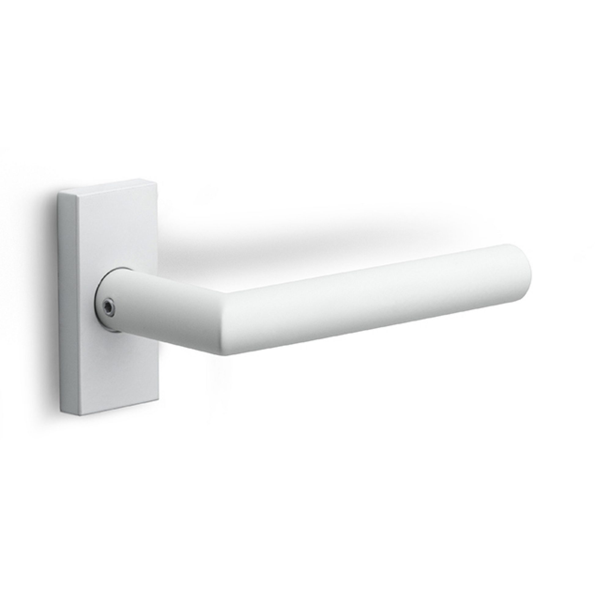 Formani | Deurkruk BASIC LB2-19Q32G op rechthoekig rozet | Wit