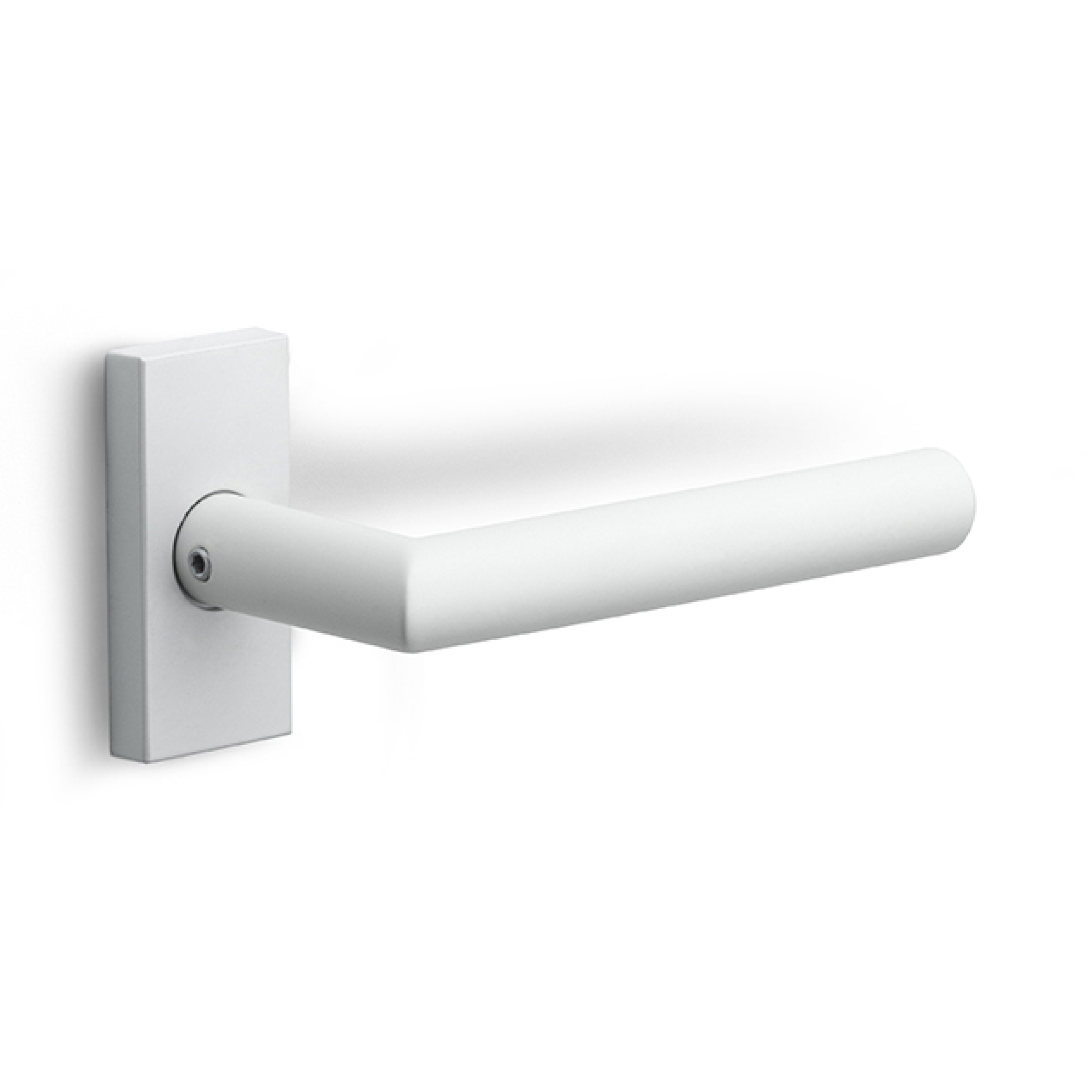 Formani | Deurkruk BASIC LB2-19Q32G op rechthoekig rozet | Wit
