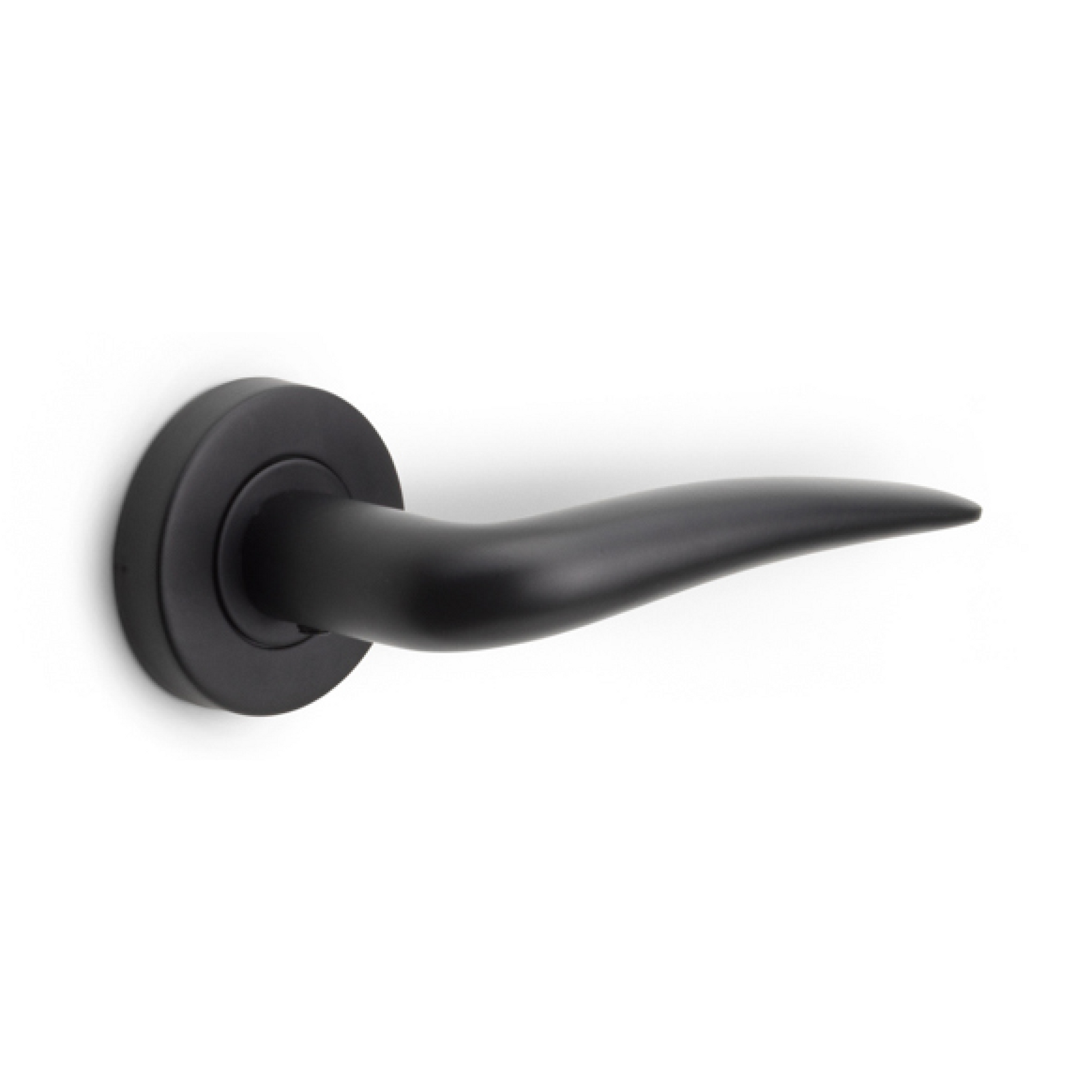 Formani | Deurkruk BASIC LB20 op ronde rozet | Zwart mat