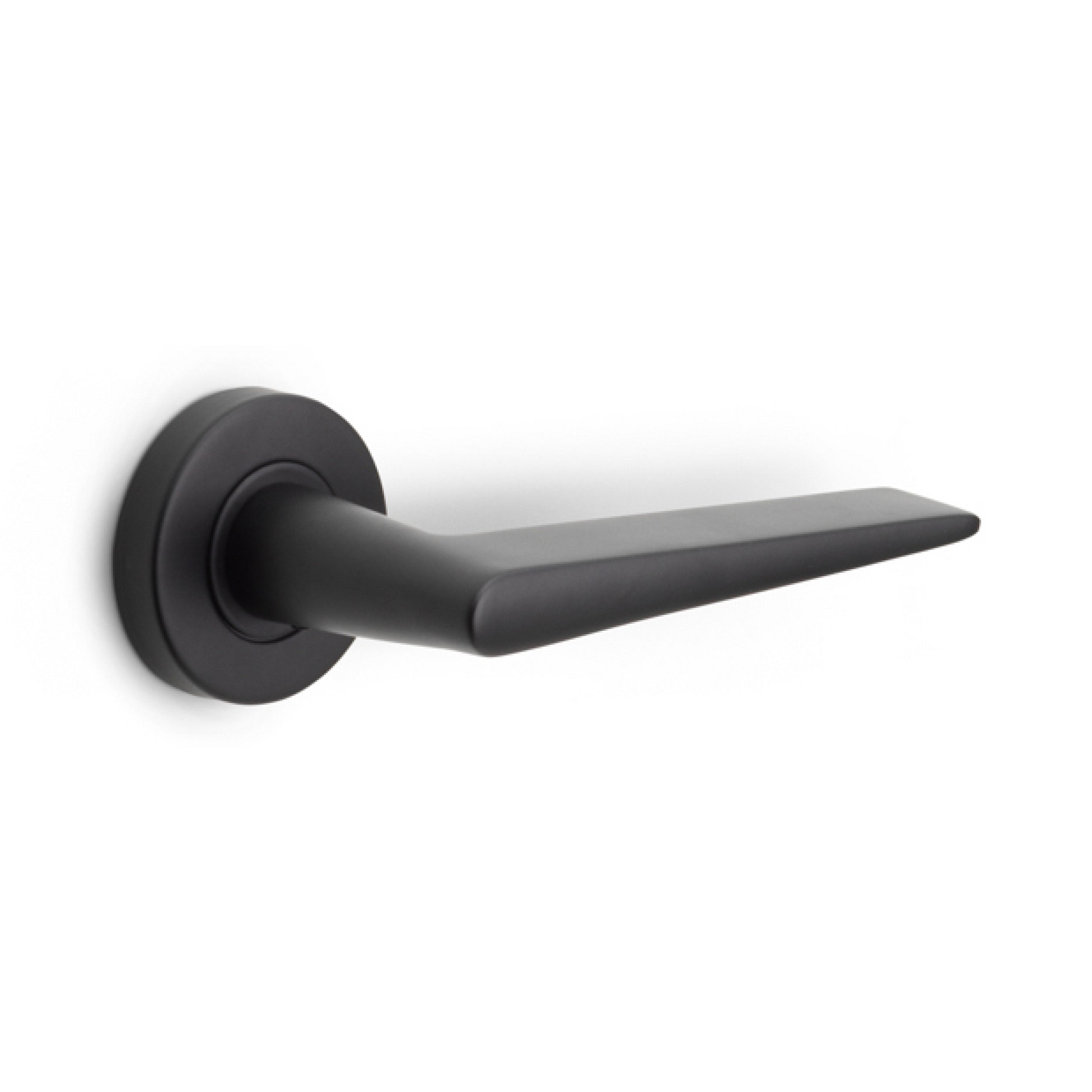 Formani | Deurkruk BASIC LB21 op ronde rozet | Zwart mat