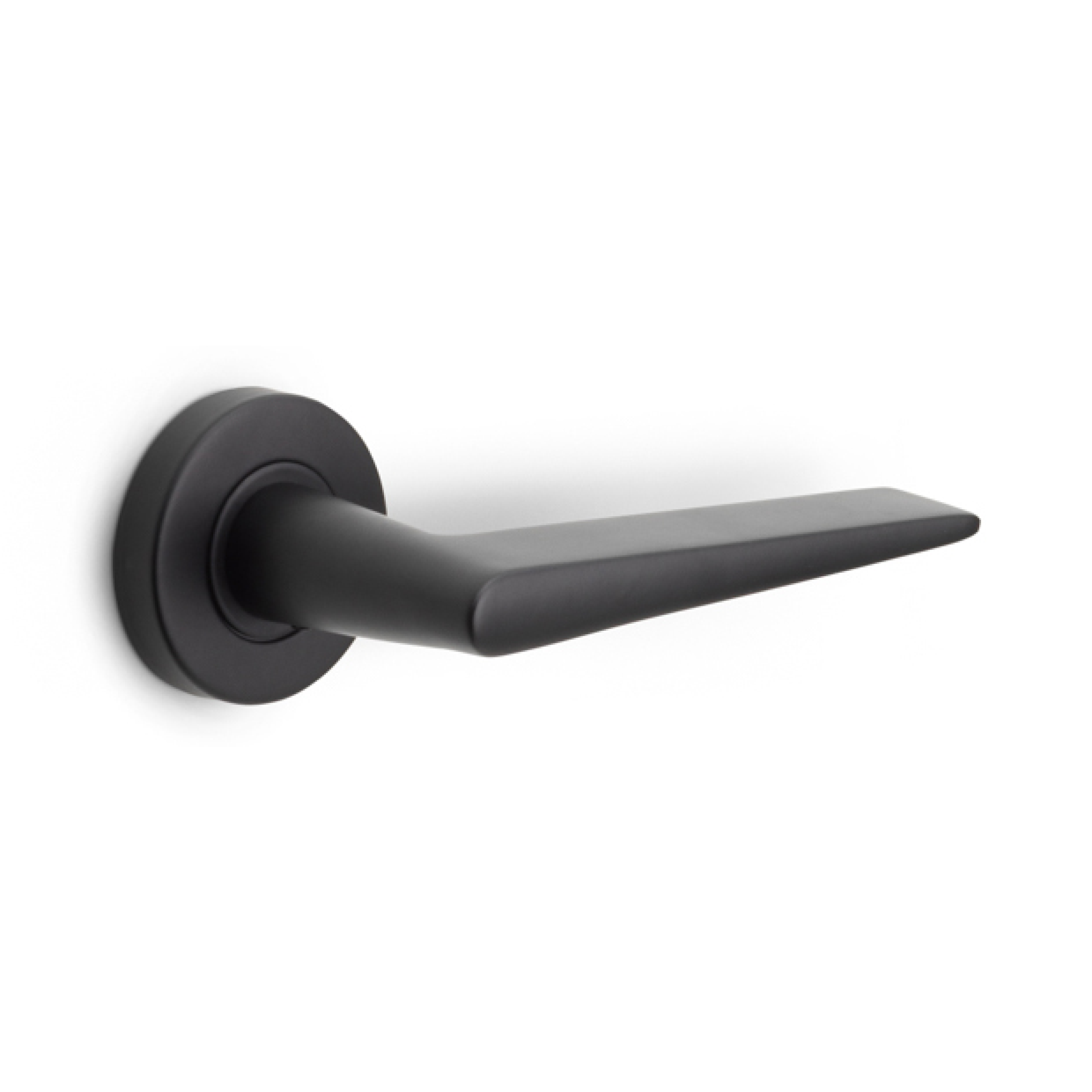 Formani | Deurkruk BASIC LB21 op ronde rozet | Zwart mat