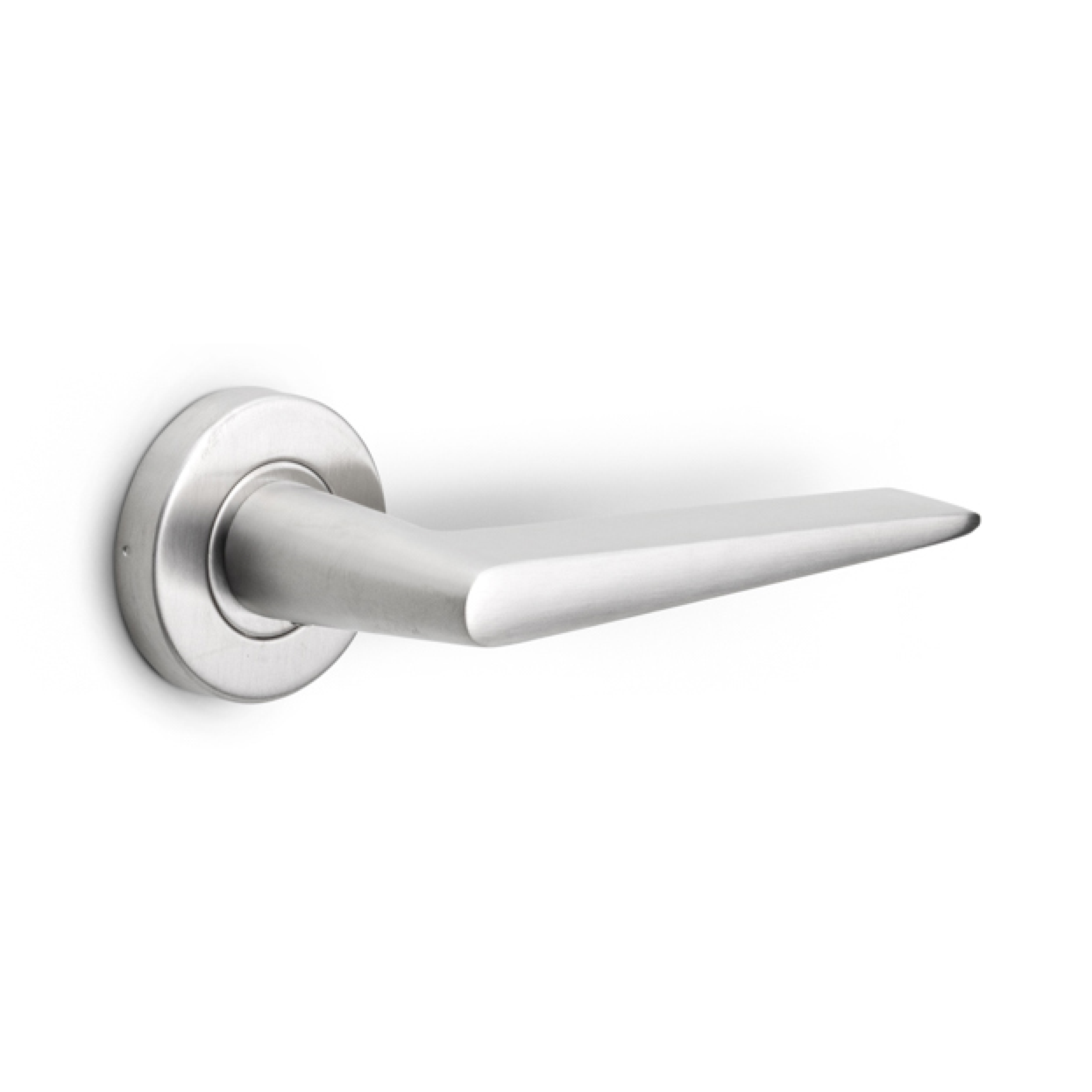 Formani | Deurkruk BASICS LB21H op ronde rozet | RVS mat