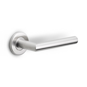 Formani | Deurkruk BASIC LB2L-19 EN1906 op ronde rozet | RVS mat