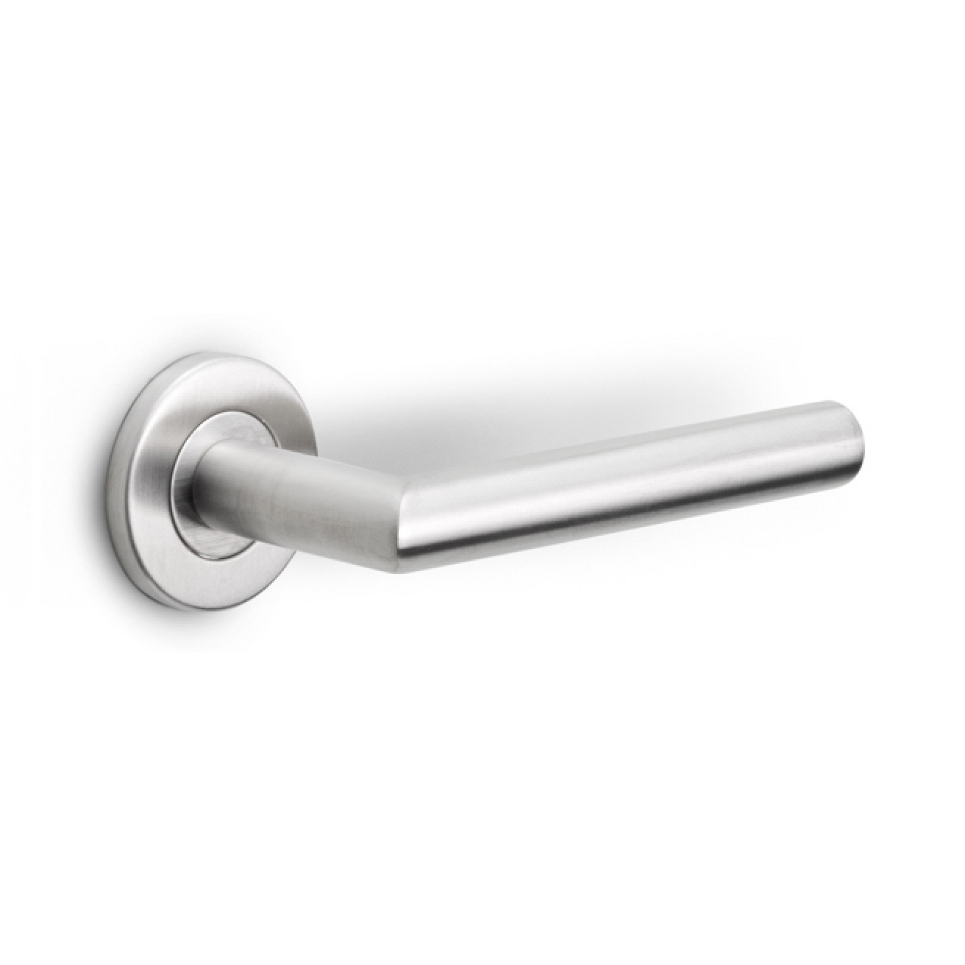 Formani | Deurkruk BASIC LB2L-19 EN1906 op ronde rozet | RVS mat