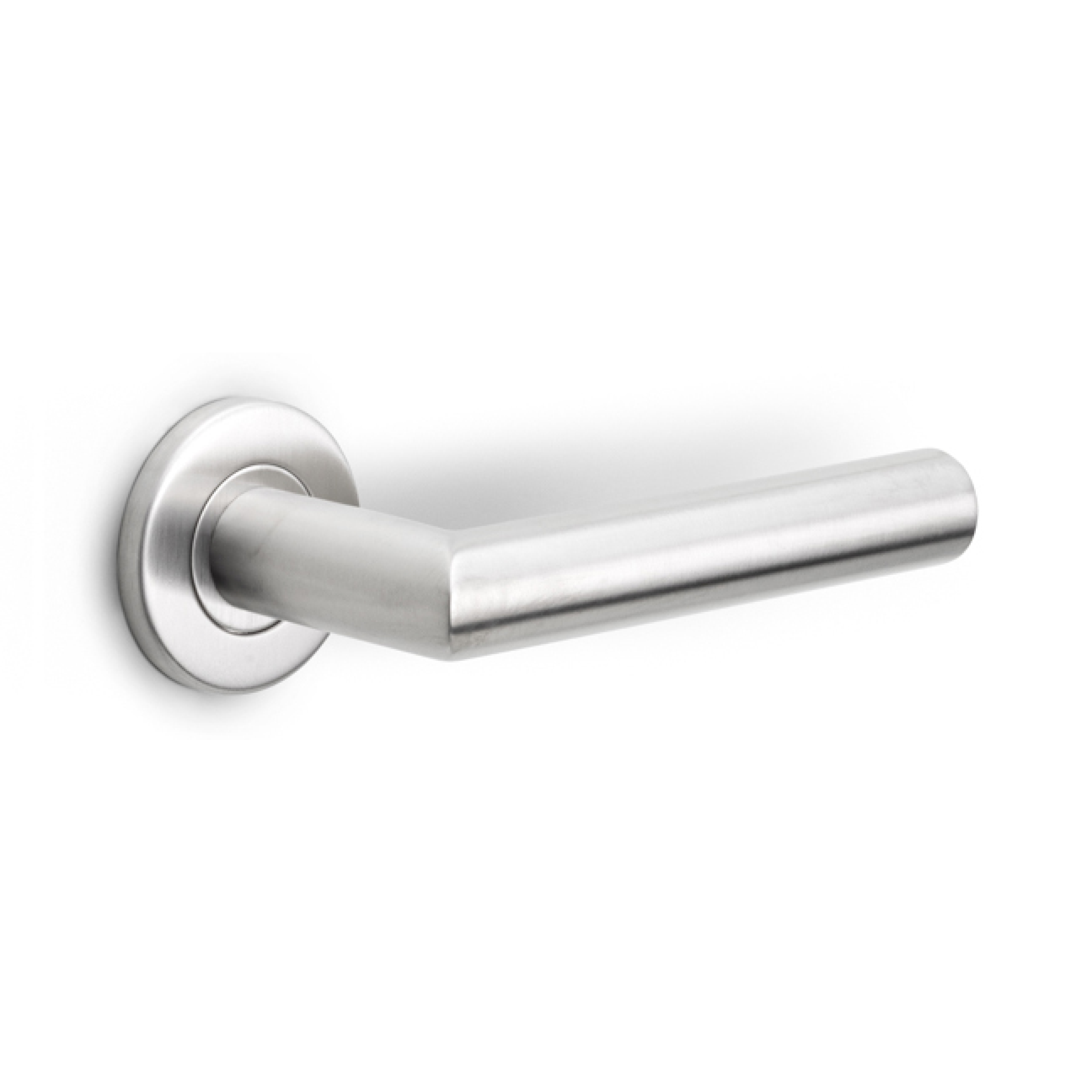 Formani | Deurkruk BASIC LB2L-22 EN1906 op ronde rozet | RVS mat