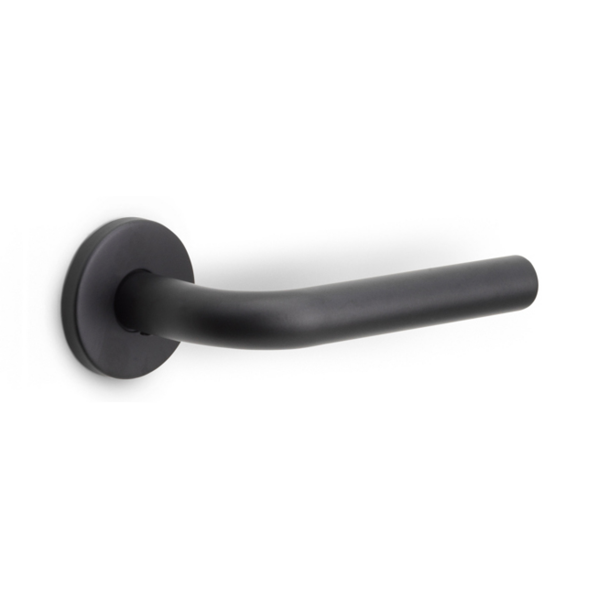 Formani | Deurkruk BASIC LB3-19 op ronde rozet | Zwart mat