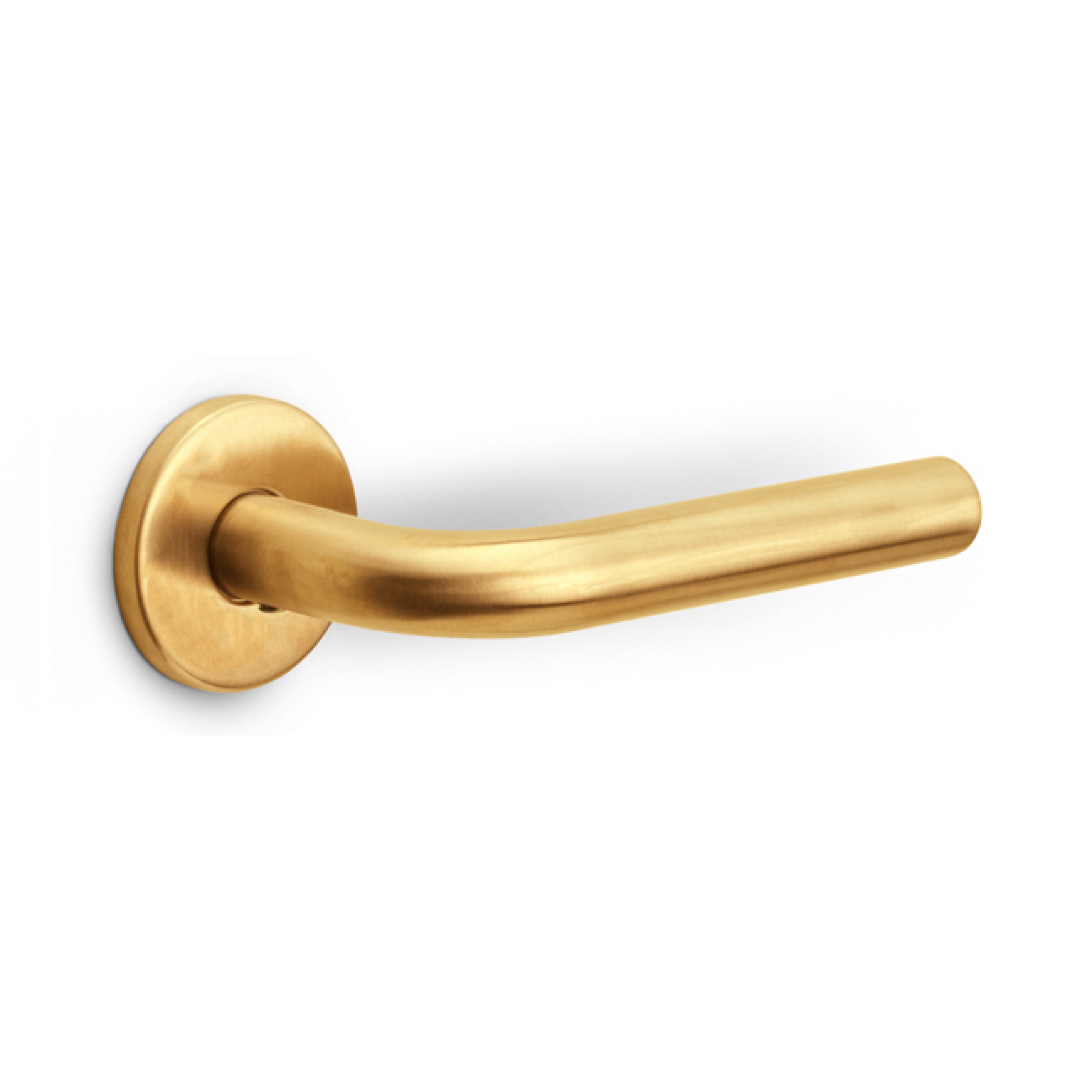 Formani | Deurkruk BASIC LB3-19 op ronde rozet | PVD Mat Goud