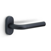 Formani | Deurkruk BASIC LB3-19B32G op ovale rozet | Zwart mat