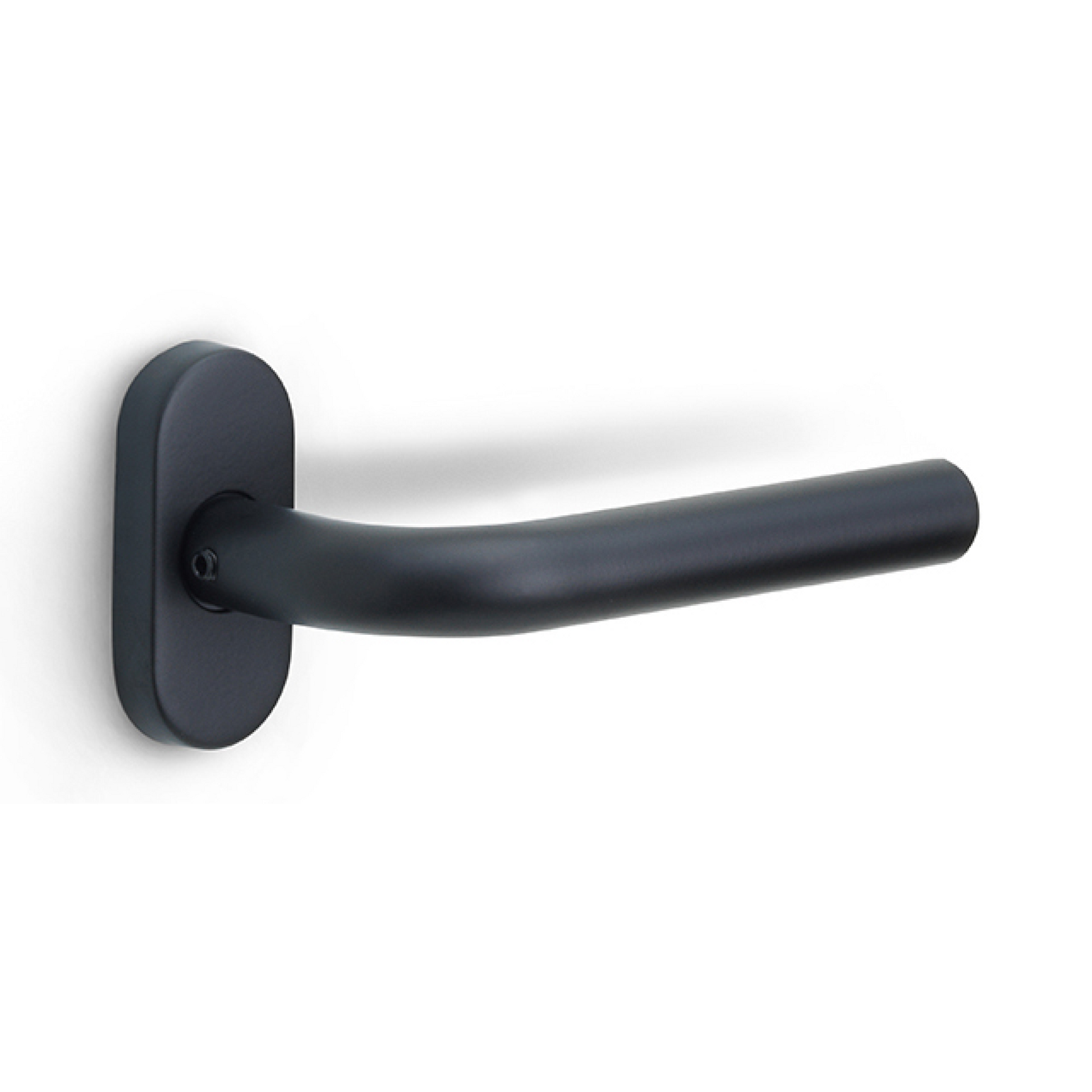 Formani | Deurkruk BASIC LB3-19B32G op ovale rozet | Zwart mat