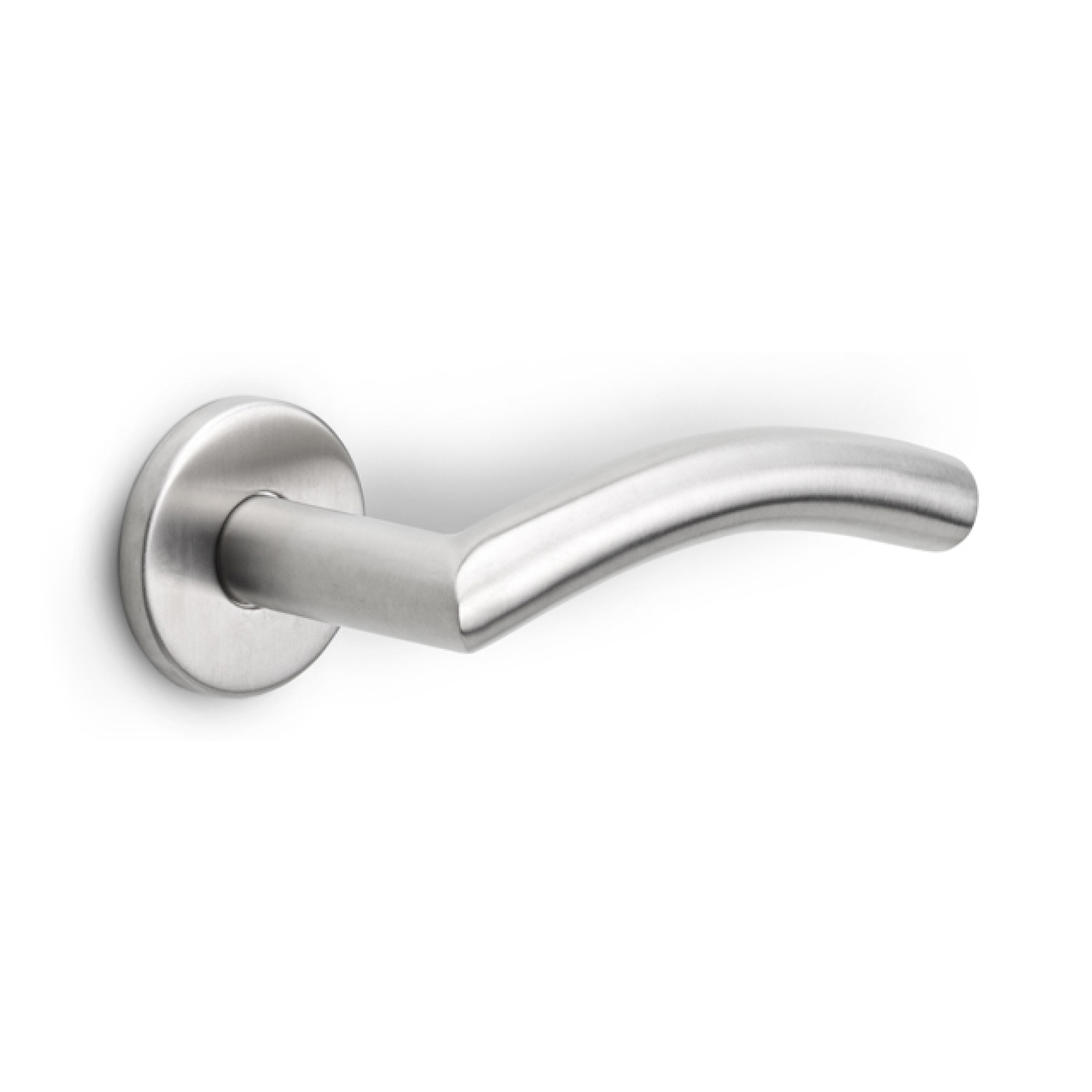 Formani | Deurkruk BASIC LB4-19 op ronde rozet | RVS mat