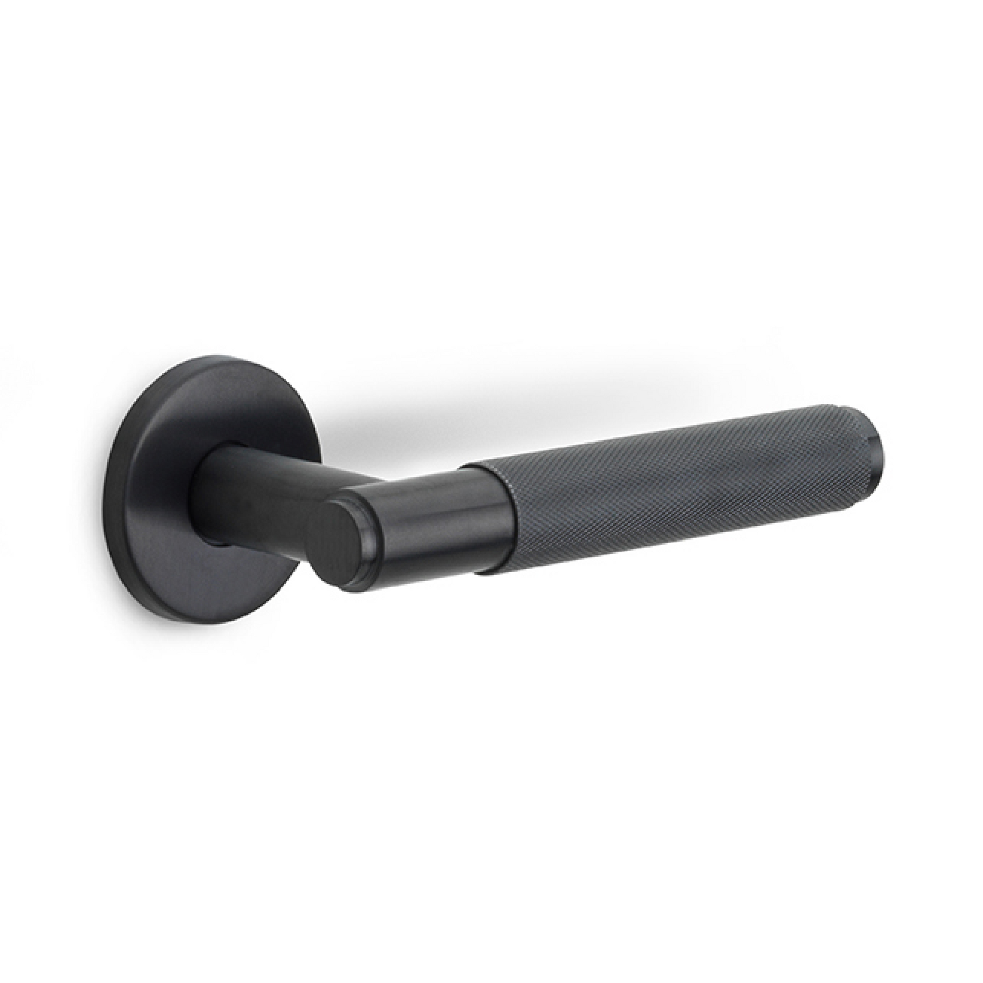 Deurkruk Formani | BASICS | LB5-22 | ronde rozet | PVD Gunmetal - Deurbeslag-expert
